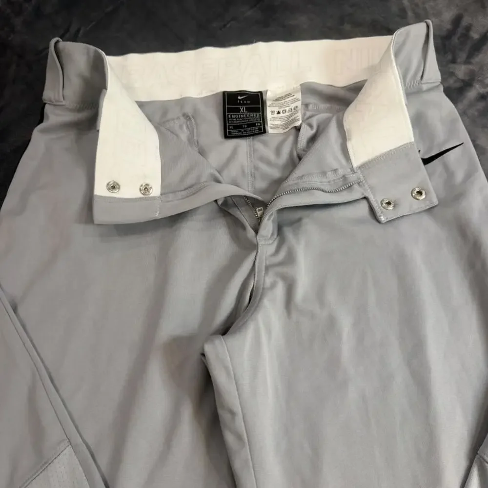 Nike Dri Fit Swingman Baseball Pants Men's Sz XL Gray Black Stripe Vented